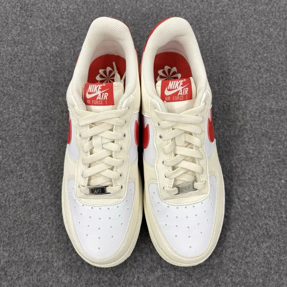 Nike Air Force 1 Low '07 Womens size 8.5 Next Nature Pale Ivory Red